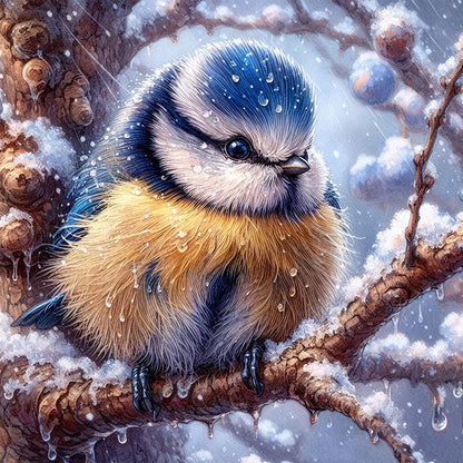 Small Animals In The Snow - Full Square Drill Diamond Painting 30*30CM