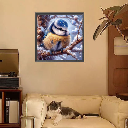 Small Animals In The Snow - Full Square Drill Diamond Painting 30*30CM