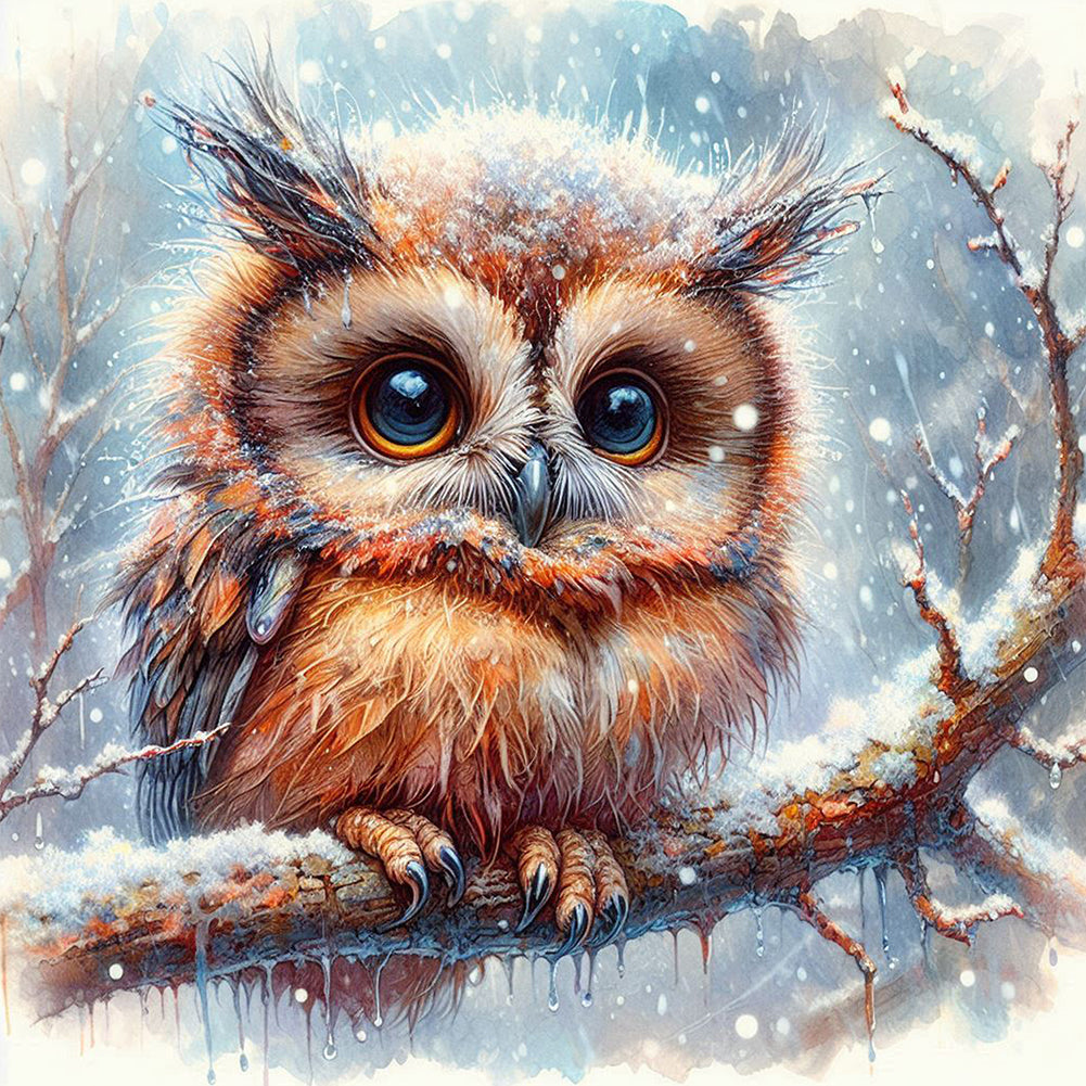 Small Animals In The Snow - Full Square Drill Diamond Painting 30*30CM