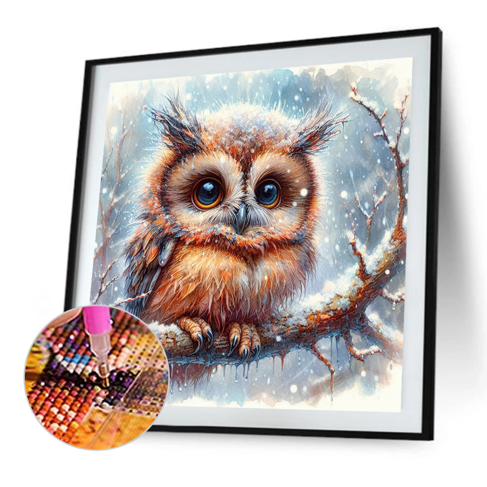 Small Animals In The Snow - Full Square Drill Diamond Painting 30*30CM