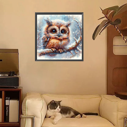 Small Animals In The Snow - Full Square Drill Diamond Painting 30*30CM
