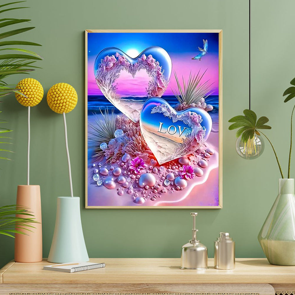Love On The Beach - Full Round Drill Diamond Painting 40*50CM