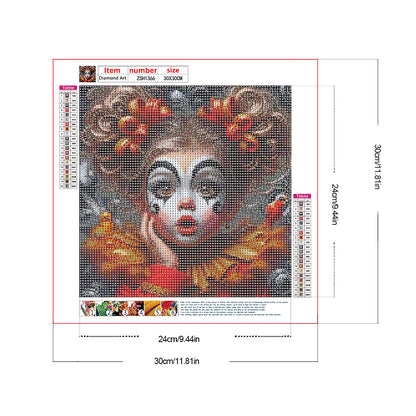 Clown Kid - Full Round Drill Diamond Painting 30*30CM