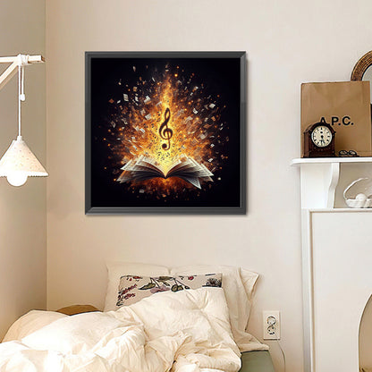 Musical Notes Book - Full Round Drill Diamond Painting 30*30CM