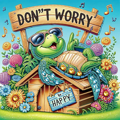 Funny Turtle - Partial Special-Shaped Drill Diamond Painting 30*30CM