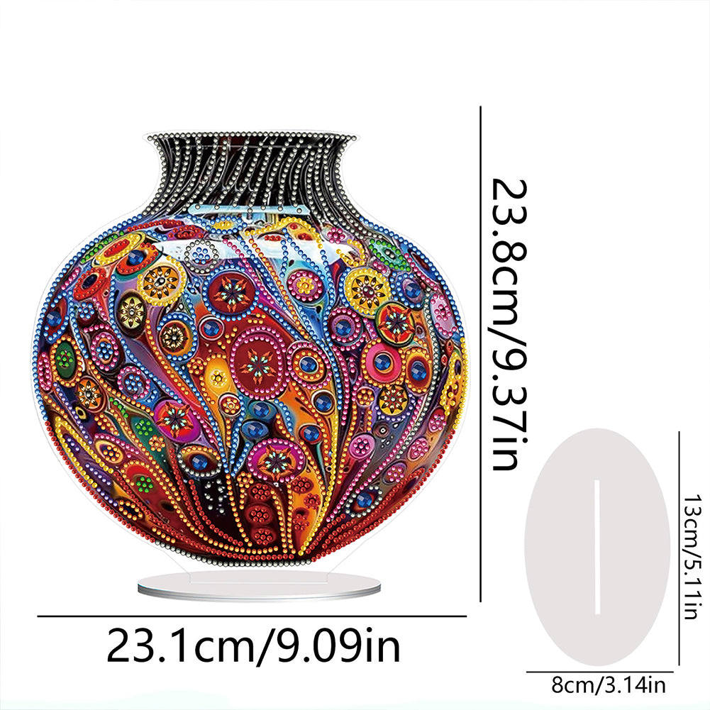 Acrylic Special Shape Artistic Vase Desktop Diamond Painting Ornaments