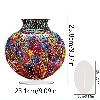 Acrylic Special Shape Artistic Vase Desktop Diamond Painting Ornaments