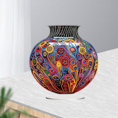 Acrylic Special Shape Artistic Vase Desktop Diamond Painting Ornaments
