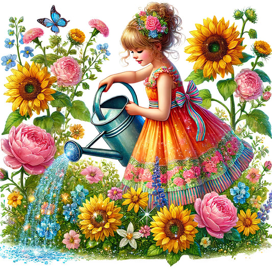 Spring Girl - Full Round Drill Diamond Painting 50*50CM