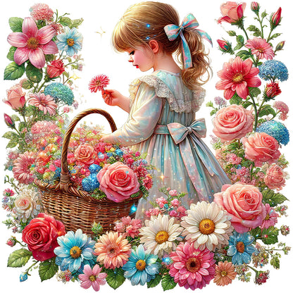 Spring Girl - Full Round Drill Diamond Painting 50*50CM
