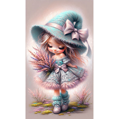 Lavender Girl - Full Round Drill Diamond Painting 40*70CM