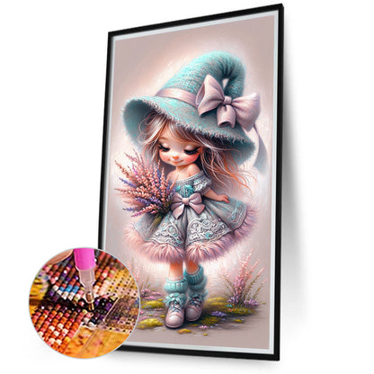 Lavender Girl - Full Round Drill Diamond Painting 40*70CM