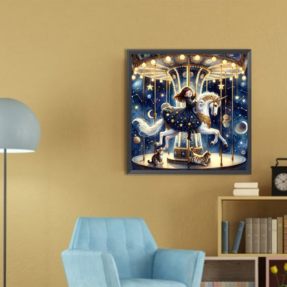 Starry Sky Playground Children - Full AB Round Drill Diamond Painting 30*30CM