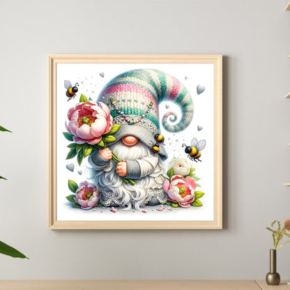 Flowers And Gnomes - Full Round Drill Diamond Painting 30*30CM