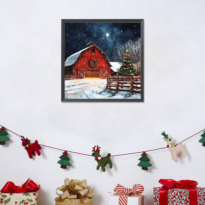 Snow House - Full Round Drill Diamond Painting 30*30CM