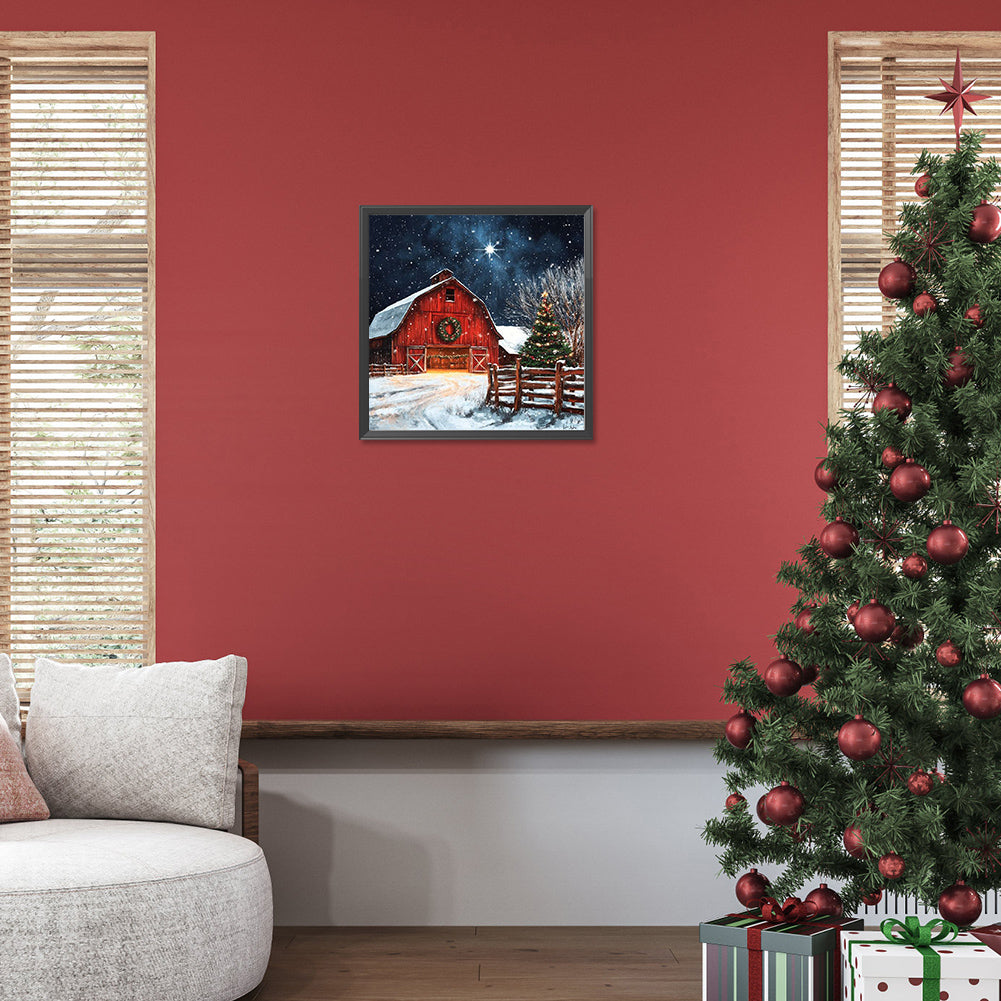 Snow House - Full Round Drill Diamond Painting 30*30CM