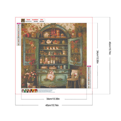 Warm Cabinet - Full Round Drill Diamond Painting 40*40CM