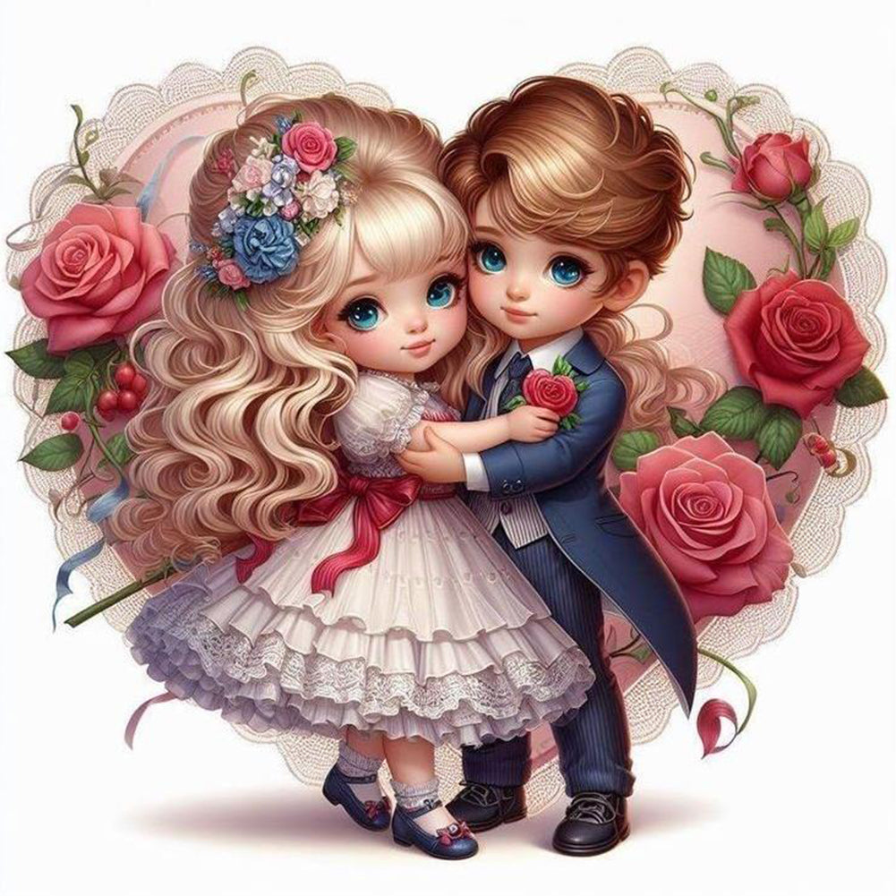 Valentine'S Day Couple - Full Round Drill Diamond Painting 40*40CM