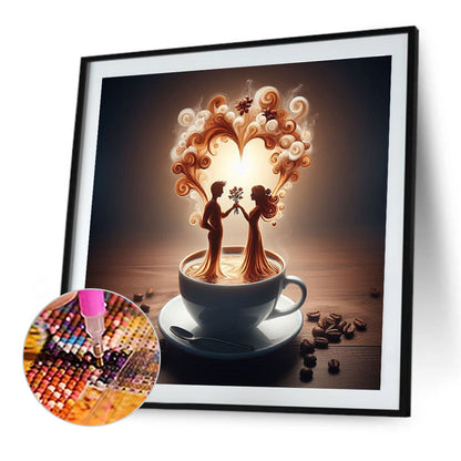 Dancer On Coffee - Full Round Drill Diamond Painting 40*40CM