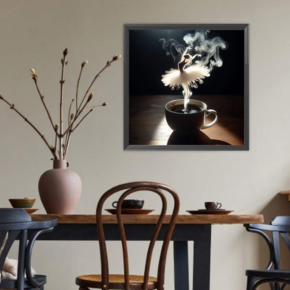 Dancer On Coffee - Full Round Drill Diamond Painting 40*40CM