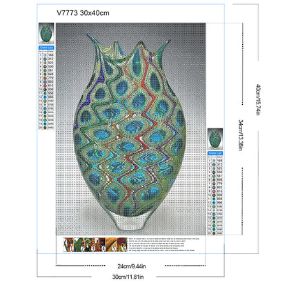 Ripple Vase - Full Round Drill Diamond Painting 30*40CM