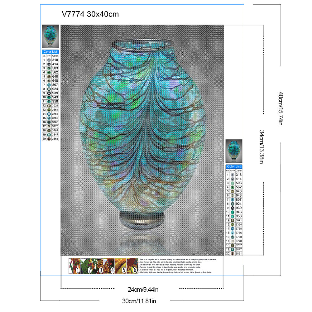 Branch Vase - Full Round Drill Diamond Painting 30*40CM