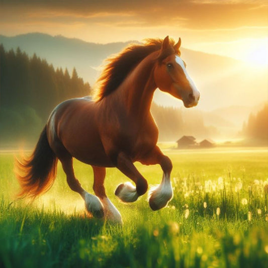 Horse - Full Round Drill Diamond Painting 40*40CM
