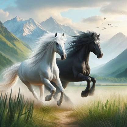 Horse - Full Round Drill Diamond Painting 40*40CM