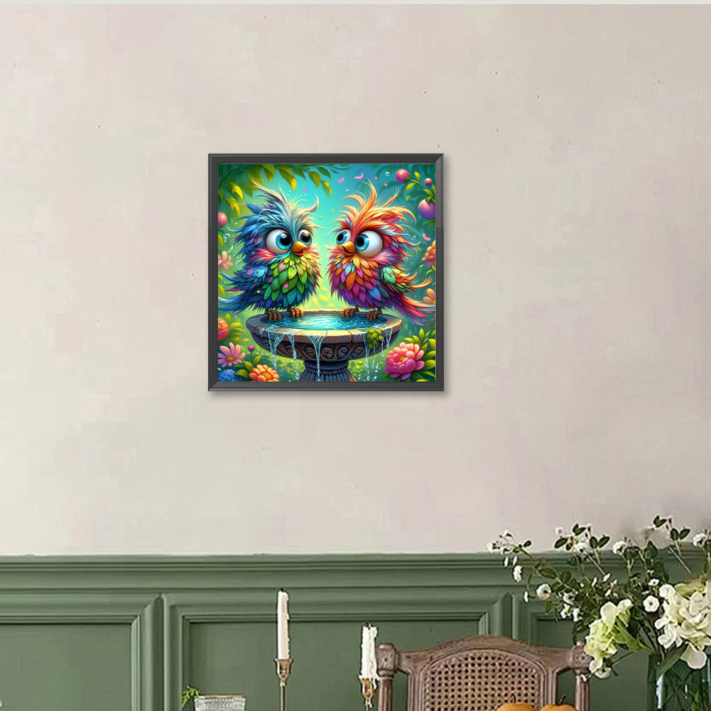Bird - Full Round Drill Diamond Painting 40*40CM