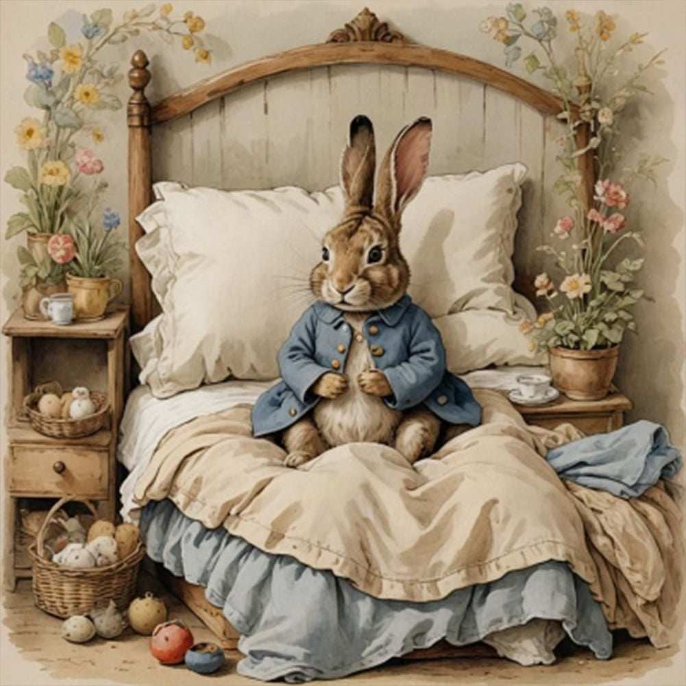 Rabbit - Full Round Drill Diamond Painting 40*40CM