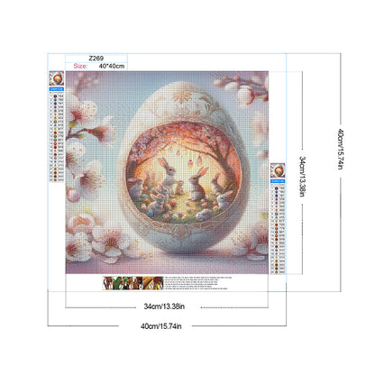 Easter Egg Bunny - Full Round Drill Diamond Painting 40*40CM