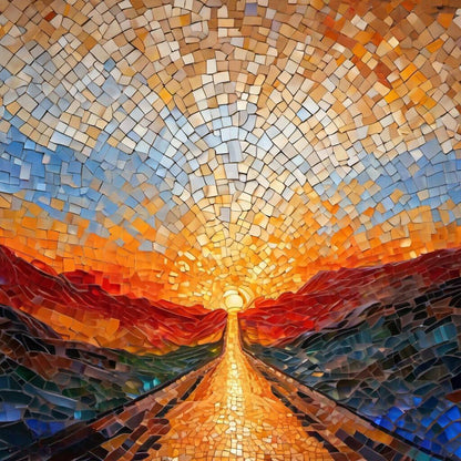 Glass Fragments Painting - Full Round Drill Diamond Painting 40*40CM
