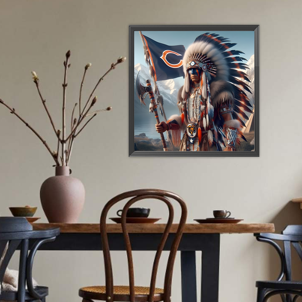 Indians - Full Round Drill Diamond Painting 40*40CM