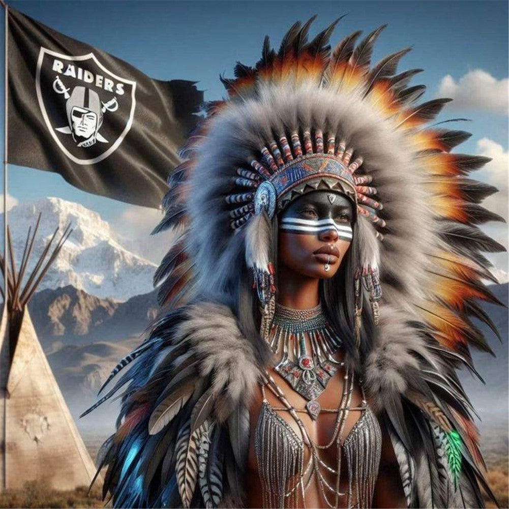 Indians - Full Round Drill Diamond Painting 40*40CM