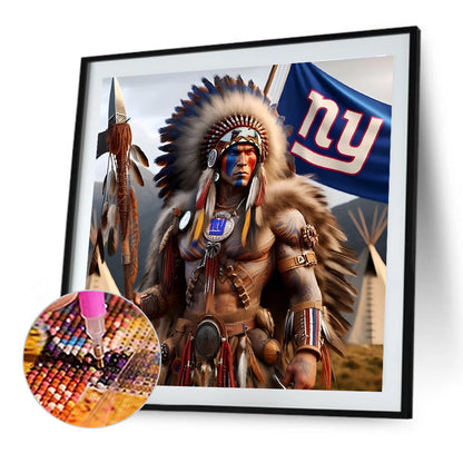 Indians - Full Round Drill Diamond Painting 40*40CM