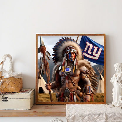 Indians - Full Round Drill Diamond Painting 40*40CM
