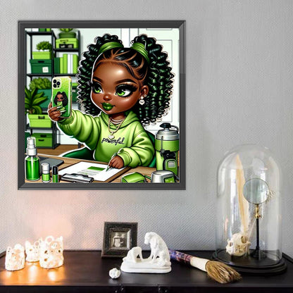 Dark Girl - Full Round Drill Diamond Painting 40*40CM