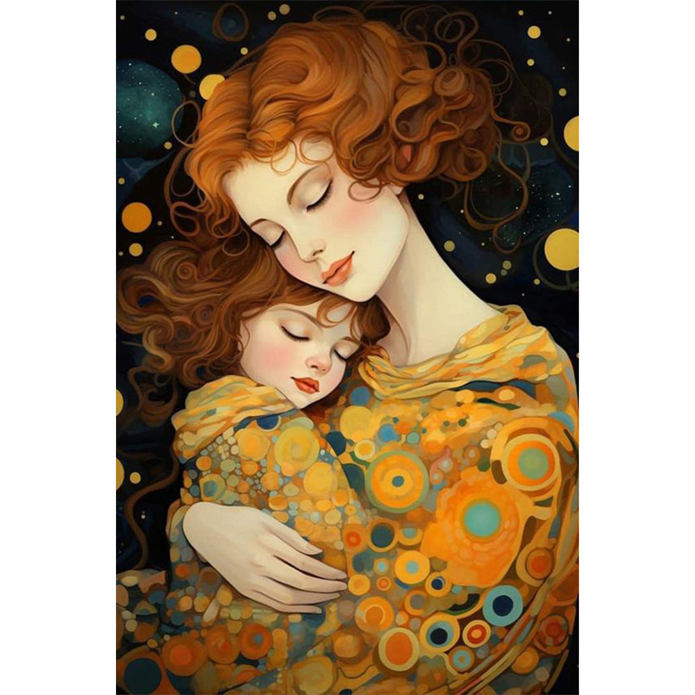 Mother And Child - Full Round Drill Diamond Painting 40*60CM