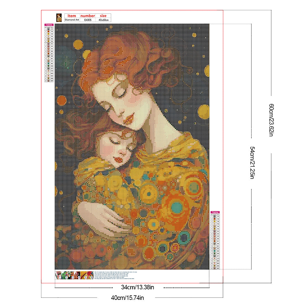Mother And Child - Full Round Drill Diamond Painting 40*60CM