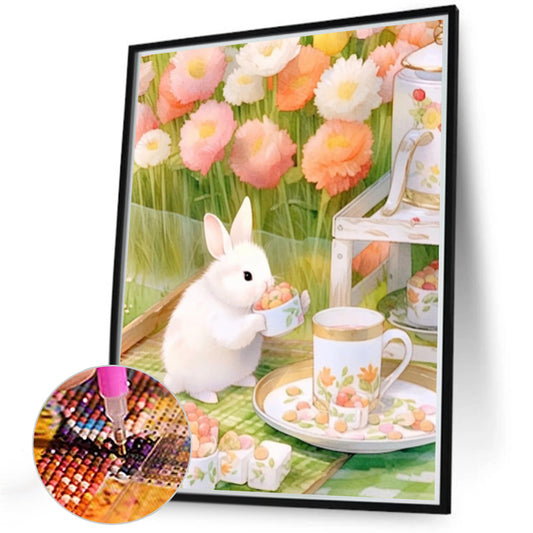 Rabbit - Full Round Drill Diamond Painting 40*50CM