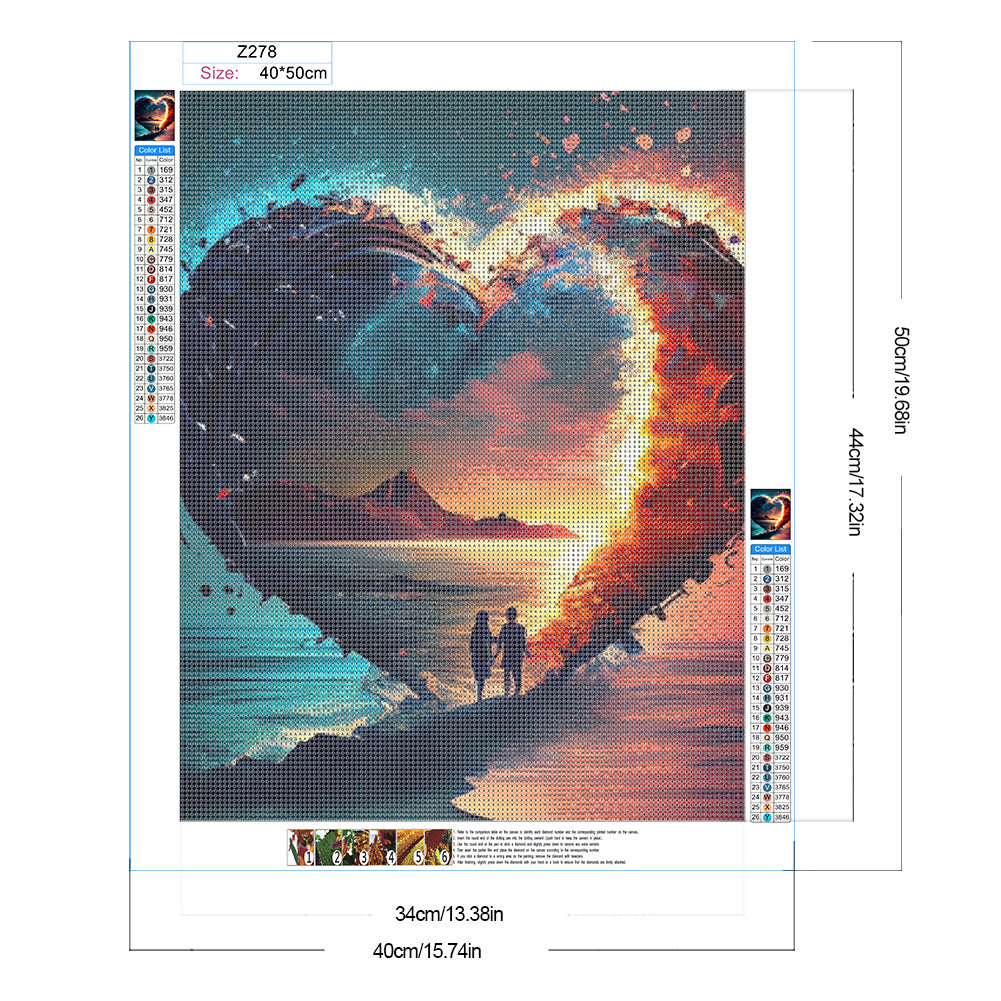 Romantic Love - Full Round Drill Diamond Painting 40*50CM