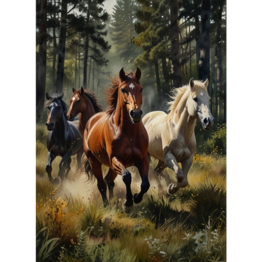 Horse - Full Round Drill Diamond Painting 40*55CM