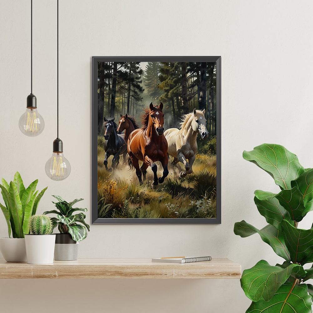 Horse - Full Round Drill Diamond Painting 40*55CM