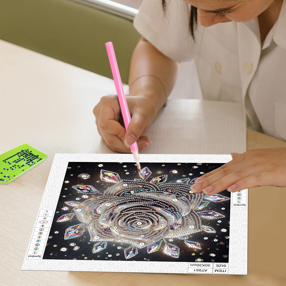 Dream Rose - Special Shaped Drill Diamond Painting 30*30CM