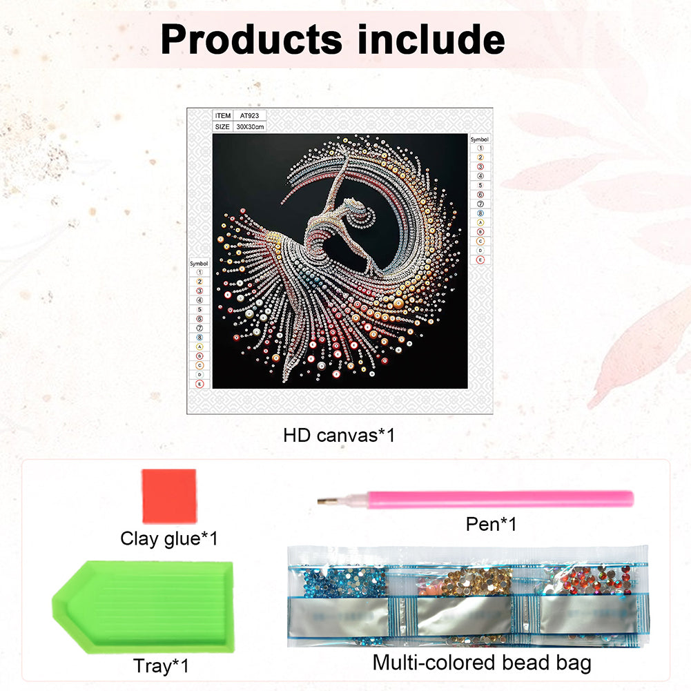 Elegant Dancing Woman - Special Shaped Drill Diamond Painting 30*30CM