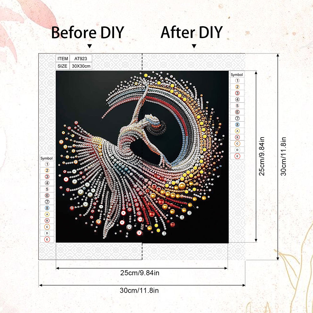 Elegant Dancing Woman - Special Shaped Drill Diamond Painting 30*30CM