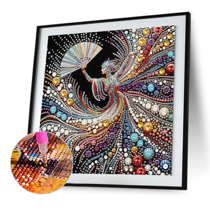 Elegant Dancing Woman - Special Shaped Drill Diamond Painting 30*30CM