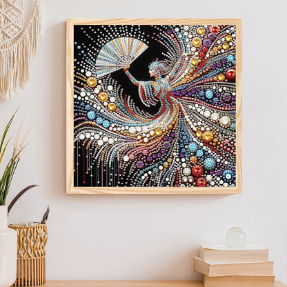 Elegant Dancing Woman - Special Shaped Drill Diamond Painting 30*30CM
