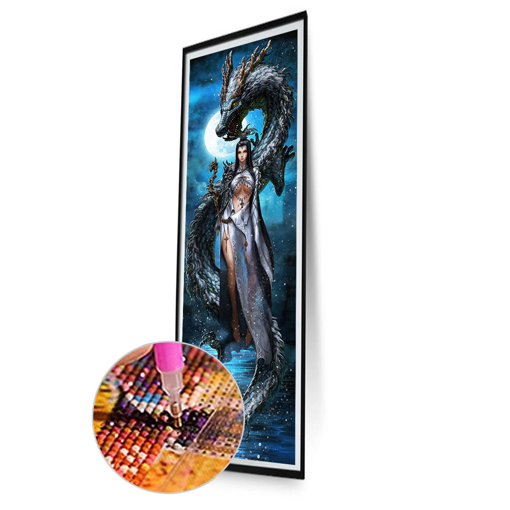 Dragon And Goddess - Full Square Drill Diamond Painting 35*110CM