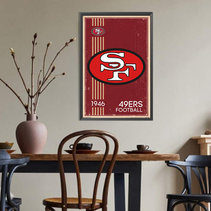 San Francisco 49Ers Olive - Full Round Drill Diamond Painting 30*45CM